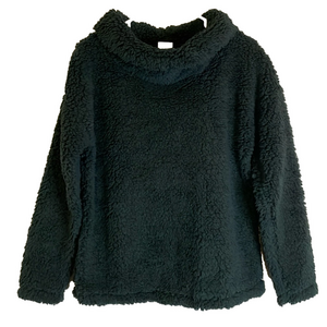 A NEW DAY Funnel Neck Pullover Sherpa Sweater, Women’s M, Green